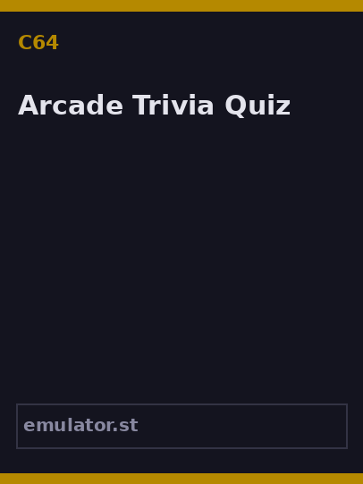 Arcade Trivia Quiz
