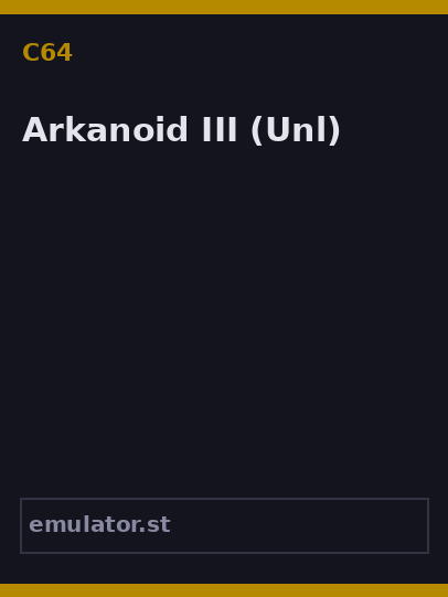 Arkanoid III