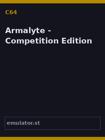Armalyte - Competition Edition