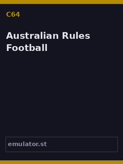 Australian Rules Football