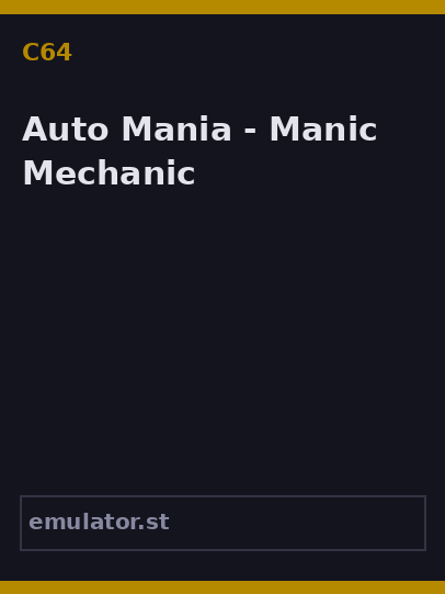 Auto Mania - Manic Mechanic