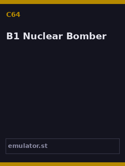 B1 Nuclear Bomber