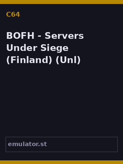 BOFH - Servers Under Siege