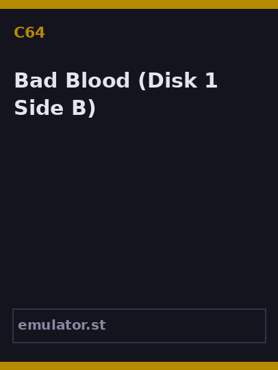 Bad Blood