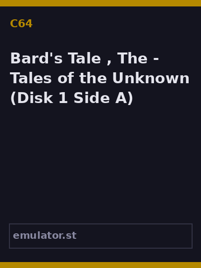 Bard's Tale , The - Tales of the Unknown