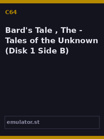 Bard's Tale , The - Tales of the Unknown