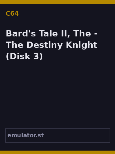 Bard's Tale II, The - The Destiny Knight