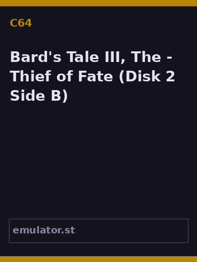 Bard's Tale III, The - Thief of Fate