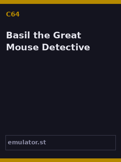 Basil the Great Mouse Detective