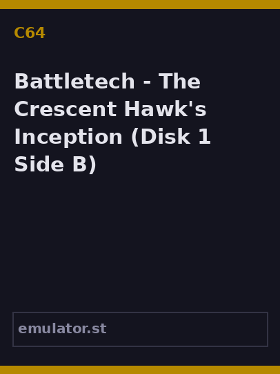 Battletech - The Crescent Hawk's Inception