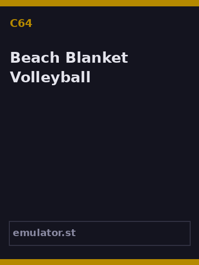 Beach Blanket Volleyball