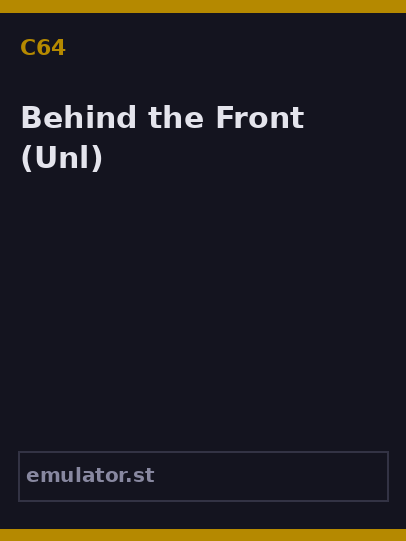 Behind the Front