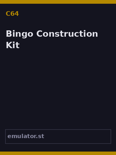Bingo Construction Kit