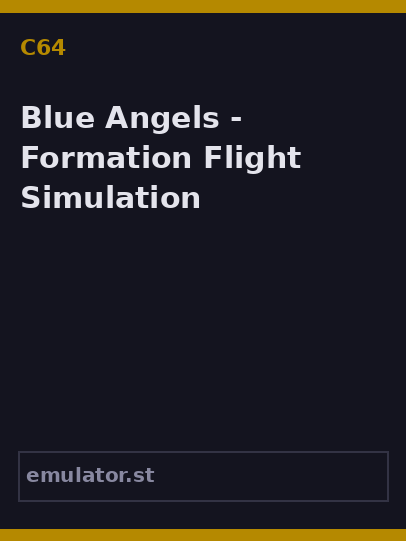 Blue Angels - Formation Flight Simulation