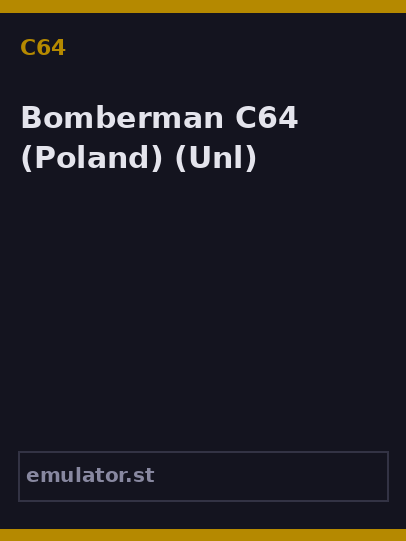 Bomberman C64