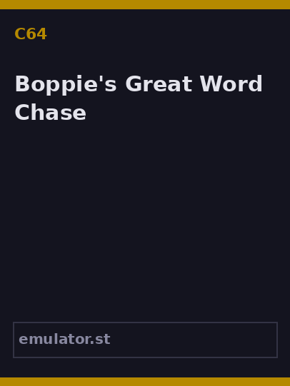 Boppie's Great Word Chase