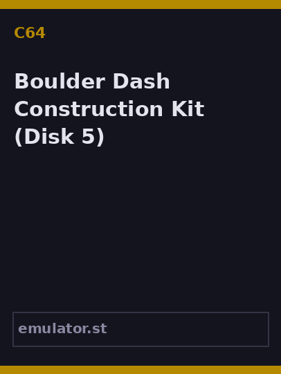 Boulder Dash Construction Kit