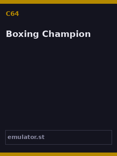 Boxing Champion