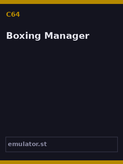 Boxing Manager