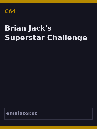 Brian Jack's Superstar Challenge
