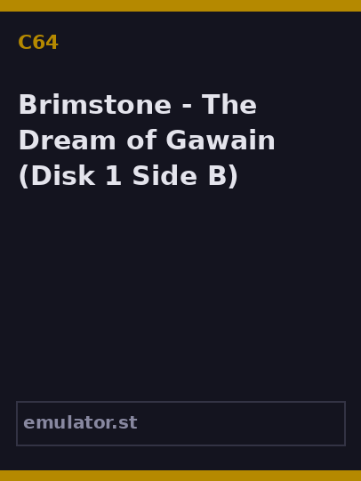 Brimstone - The Dream of Gawain