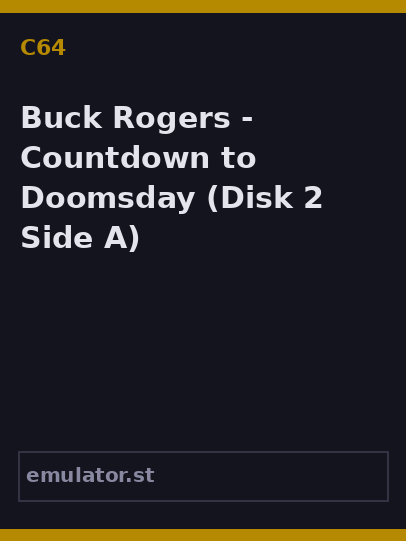 Buck Rogers - Countdown to Doomsday