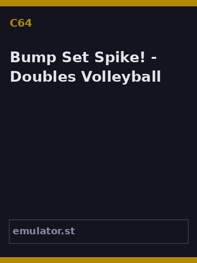 Bump Set Spike! - Doubles Volleyball