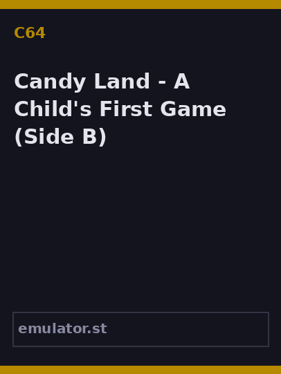 Candy Land - A Child's First Game