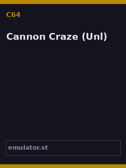 Cannon Craze