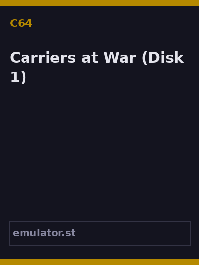 Carriers at War