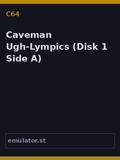 Caveman Ugh-Lympics