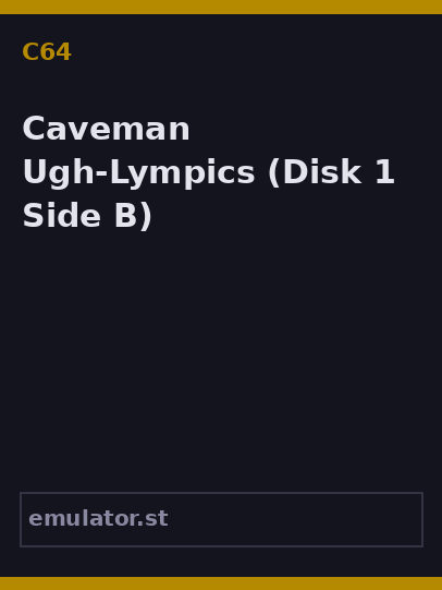 Caveman Ugh-Lympics