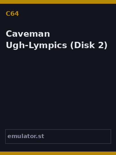 Caveman Ugh-Lympics