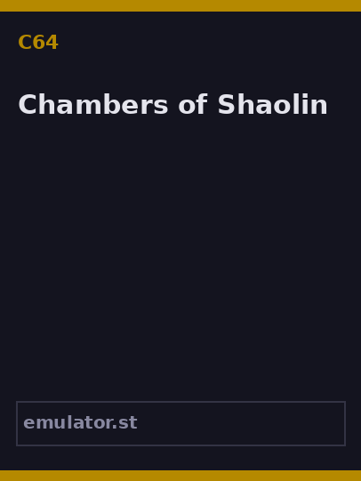 Chambers of Shaolin