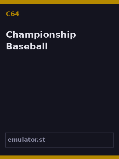 Championship Baseball