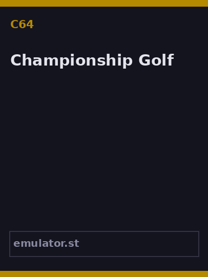 Championship Golf