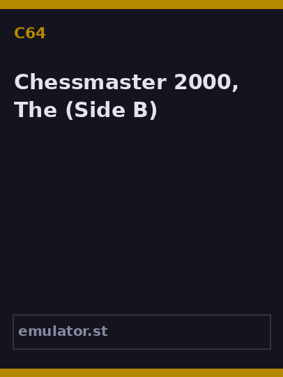 Chessmaster 2000, The
