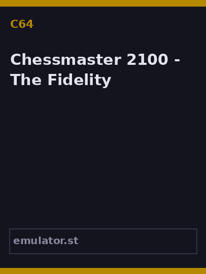 Chessmaster 2100 - The Fidelity
