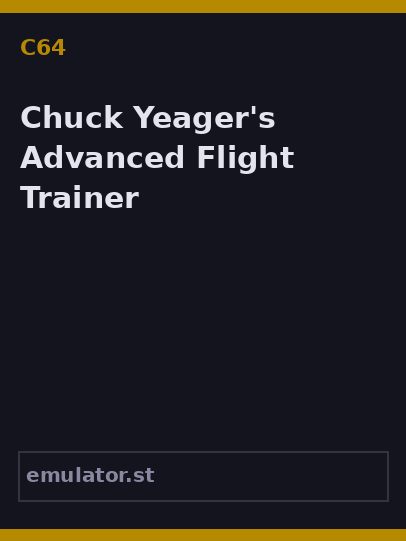 Chuck Yeager's Advanced Flight Trainer