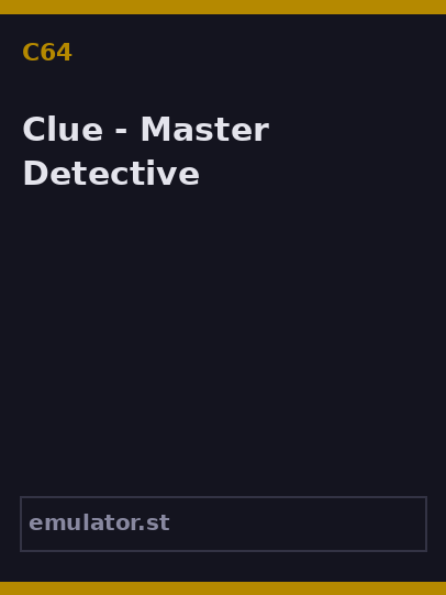 Clue - Master Detective