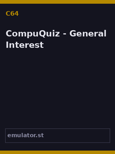 CompuQuiz - General Interest