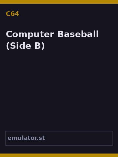 Computer Baseball