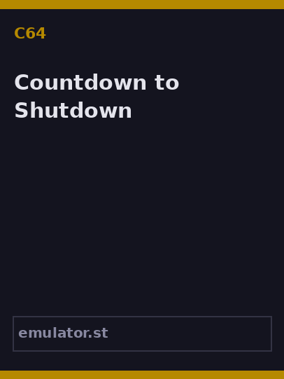 Countdown to Shutdown