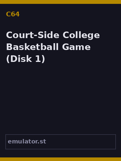 Court-Side College Basketball Game
