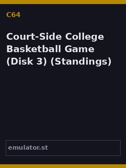 Court-Side College Basketball Game