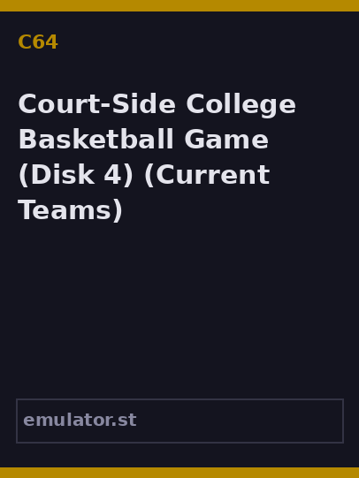 Court-Side College Basketball Game