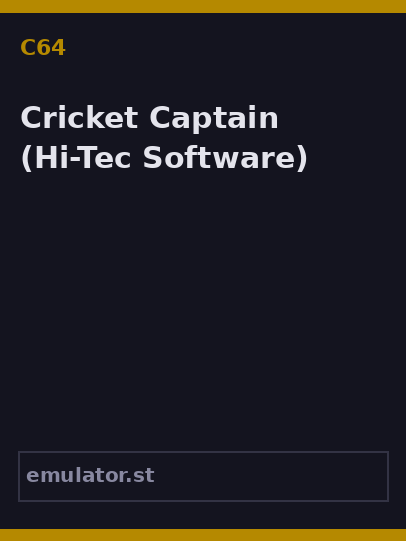 Cricket Captain