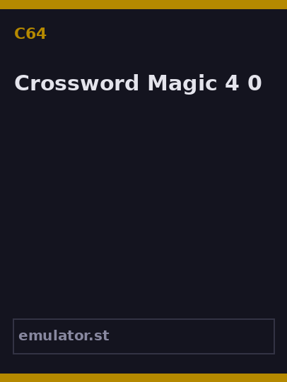 Crossword Magic 4.0