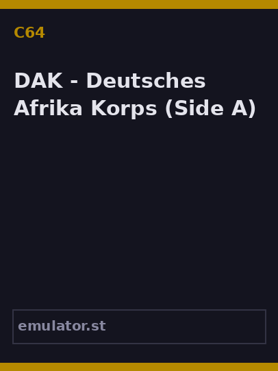 DAK - Deutsches Afrika Korps