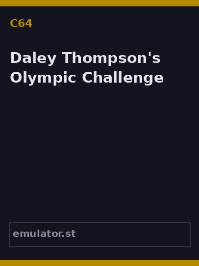 Daley Thompson's Olympic Challenge